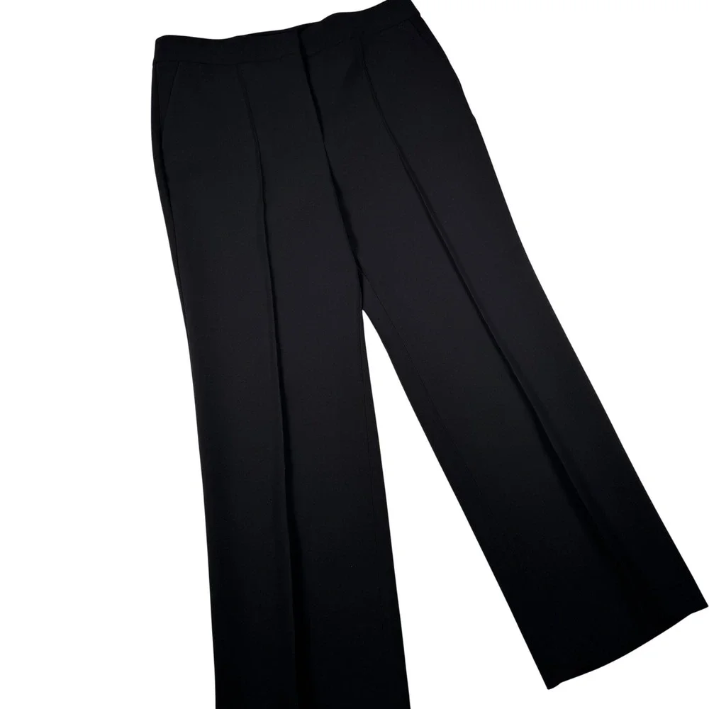 black dress pants womens petite Studio Works Women's Size 6P Stretch Waist Premium Fabric Karen Kane Women's Emily Straight
